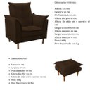 Ver imagem 6 de Poltrona Decorativa Sala de Estar Quarto Leitura Ibiza Suede:marrom