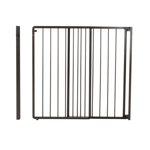 Portão de Segurança Crianças e Pet Altura 80cm X Largura 58 a 100cm Alumínio Marrom
