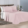 Colcha Cobre Leito Casal 3 Peças com Piquet Algodão Charm de Cama Box Cobreleito Rosa - 1