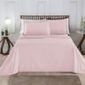 Colcha Cobre Leito Casal 3 Peças com Piquet Algodão Charm de Cama Box Cobreleito Rosa - 3
