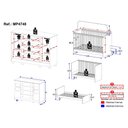 Ver imagem 4 de Berço 3 em 1 para Colchão 130x60cm com Cômoda 2 Portas 4 Gavetas Sol Multimóveis Mp4748 Branco