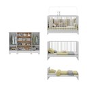 Ver imagem 5 de Berço 3 em 1 para Colchão 130x60cm com Cômoda 2 Portas 4 Gavetas Sol Multimóveis Mp4748 Branco