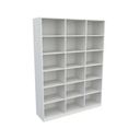 Ver imagem 1 de Estante Livreiro com 18 Nichos Organizador Expositor Prateleira - Branco - Cód.318