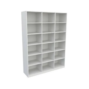 Estante Livreiro com 18 Nichos Organizador Expositor Prateleira - Branco - Cód.318