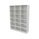 Ver imagem 2 de Estante Livreiro com 18 Nichos Organizador Expositor Prateleira - Branco - Cód.318