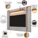 Ver imagem 6 de Rack para Sala Orgânico Suy com Painel para Tv 75 Pol Maresca B02 Off White Naturalle - Lyam Decor