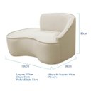 Ver imagem 5 de Kit Divã Recamier Orgânico Marrocos 150cm Lado Esquerdo e 1 Poltronas Amore Bouclé