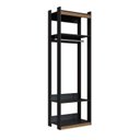 Ver imagem 5 de Guarda Roupa Aberto Closet 1 Modulo Cabideiro 1 Modulo Prateleira Wood 