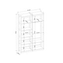 Ver imagem 3 de Guarda Roupa Aberto Closet 1 Modulo Cabideiro 1 Modulo Prateleira Wood 