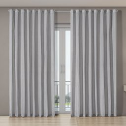 Cortina Voil Gaze Linho 4,00m X 2,70m para Porta Balcão Sala Quarto Moderno Cores Neutras Cinza - 1
