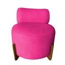 Ver imagem 2 de Poltrona Decorativa Mônaco Veludo Rosa Pink