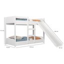 Ver imagem 3 de Beliche Infantil com Grades Escorregador Escada + 2 Colchões: Branca