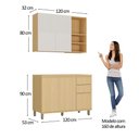 Ver imagem 6 de Cozinha Compacta 100 MDF 2 Peças com Tampo 120cm Aura Luciane Móveis