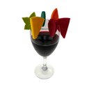Ver imagem 5 de Kit 6 Marcador De Taças E Copos Identificador Drink Vinho Bebidas Formato Frutas