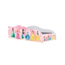 Ver imagem 3 de Conjunto Cama Carro Infantil Princesas Rosa MDF com Colchão Quarto Menina Personagem Completo