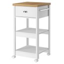 Ver imagem 1 de Aparador Carrinho Café 1 Gaveta 45 Cm Ba130 Branco Dtall