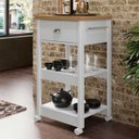 Ver imagem 2 de Aparador Carrinho Café 1 Gaveta 45 Cm Ba130 Branco Dtall