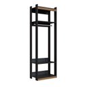 Ver imagem 4 de Guarda Roupa Aberto Closet 2 Cabideiros com Cômoda 6 Gavetas Wood