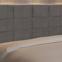 Ver imagem 2 de Cabeceira Casal Jbe Moveis Style 144cm Cinza Cama Box 138cm