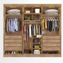 Ver imagem 6 de Guarda Roupa Casal 6 Portas 8 Gavetas com Puxadores em Madeira Verona Premium Conquista Móveis