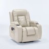 Poltrona do Papai Austin Elétrica Lift Reclinável Sala de Estar Aquecimento Massagem Pu Bege G94 - G - 5