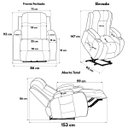 Ver imagem 4 de Poltrona do Papai Austin Elétrica Lift Reclinável Sala de Estar Aquecimento Massagem Pu Bege G94 - G