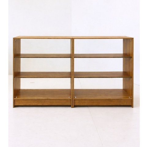 Balcão Expositor com Vidro e Mdf - 2 Módulos Vitrine Lojas e Comércios Amadeirado - Suprema Móveis