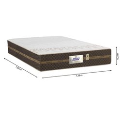 Cama Box Baú Casal Colchão Molas Flora Gazin + Box Sintético 52x138x188 Marrom - 7