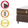 Cama Box Baú Casal Colchão Molas Flora Gazin + Box Sintético 52x138x188 Marrom - 12