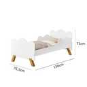 Ver imagem 2 de Mini Cama Angel Infantil Nuvem Branca para Crianças de Mdf com Grade de Proteção