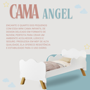 Ver imagem 4 de Mini Cama Angel Infantil Nuvem Branca para Crianças de Mdf com Grade de Proteção