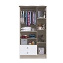 Ver imagem 4 de Quarto De Bebê Completo Berço Com Guarda Roupa 3 Portas 2 Gavetas 2 Nichos Algodao Doce
