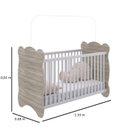 Ver imagem 2 de Quarto De Bebê Completo Berço Com Guarda Roupa 3 Portas 2 Gavetas 2 Nichos Algodao Doce