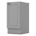 Ver imagem 2 de Balcão Porta Toalha com Canto Reto e Balcão com 1 Porta com Balcão para Pia Americana Cinza - Henn