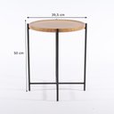 Ver imagem 3 de Mesa Lateral Gold 39,5 Cm X 50 Cm Tauari - Preto