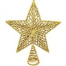 Estrela Ponteira Natalina Árvore Natal Dourado Glitter 20cm - 1