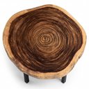 Ver imagem 6 de Mesa de Centro Sala Madeira Macica Grande Organica Pe de Aço Industrial 75x66cm