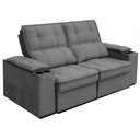 Ver imagem 1 de Sofá 2,54 Metros Reclinável Gralha Azul Ferrara, Veludo - 3016