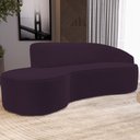 Ver imagem 2 de Sofá 4 Lugares Curvo Sala de Estar Living Firenze Direito D02 Veludo Roxo 260 cm C-292 - Lyam