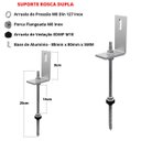 Ver imagem 4 de Kit Estrutura Fixador Linha C 1,20m para 1 Placa Solar Alumínio Inox Telha Fibro Ondulada Viga Madei