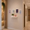 Ver imagem 5 de Kit Decoração de Parede 5 Peças Prateleira Espelho Quadro