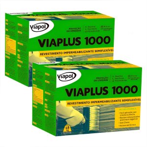 2 Cx de Viaplus 1000 Impermeabilizante Viapol 18kg Cada