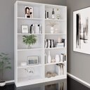 Ver imagem 1 de Kit 2 Estantes para Livros Multiuso 5 Nichos 175CMX104CM Montreal Yescasa Branco