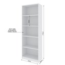 Ver imagem 2 de Kit 2 Estantes para Livros Multiuso 5 Nichos 175cmx104cm Montreal Yescasa