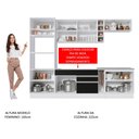 Ver imagem 6 de Armário de Cozinha Completa 290cm Branco/Preto/Branco Vicenza Madesa 07