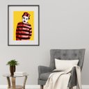 Ver imagem 1 de Quadro Charlie Chaplin Presidiário - 60x48cm:moldura Preta