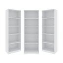 Ver imagem 2 de Kit 3 Estantes para Livros Multiuso 5 Nichos 175CMX156CM Montreal Yescasa Branco