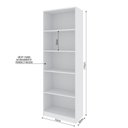 Ver imagem 3 de Kit 3 Estantes para Livros Multiuso 5 Nichos 175CMX156CM Montreal Yescasa Branco