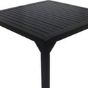 Ver imagem 2 de Mesa Quadrada Haiti 60cm Tampo Ripado em Alumínio Trama Preto