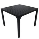 Ver imagem 1 de Mesa Quadrada Haiti 60cm Tampo Ripado em Alumínio Trama Preto